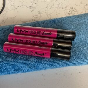 Lot Of 3 NYX Suede Liquid Lipstick Pink Lust Factory Sealed New